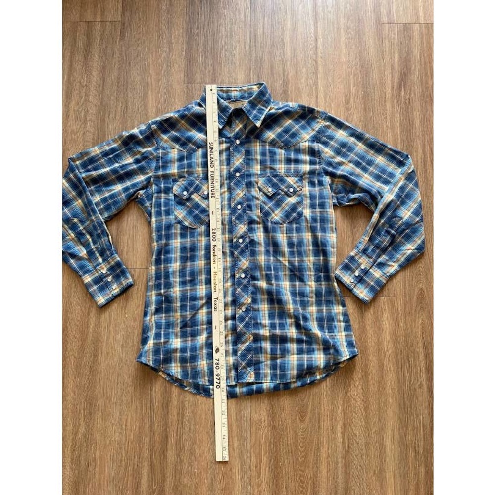 Wrangler Western Shirt Pearl Snap Plaid Long Sleeve Shirt